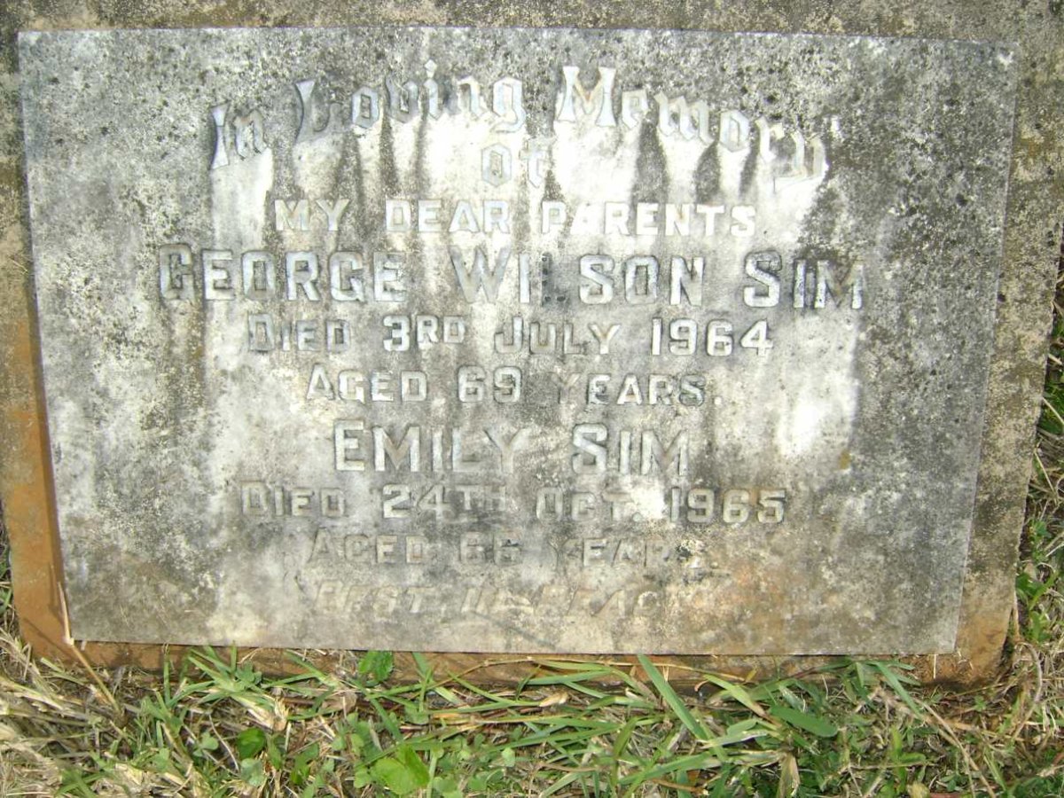 SIM George Wilson -1964 &amp; Emily -1965
