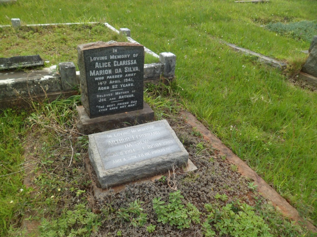 SILVA Arthur Ferdinand, da 1904-1989 :: DA SILVA Alice Clarissa Marion -1941