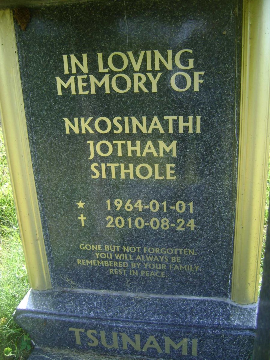 SITHOLE Nkosinathi Jotham 1964-2010