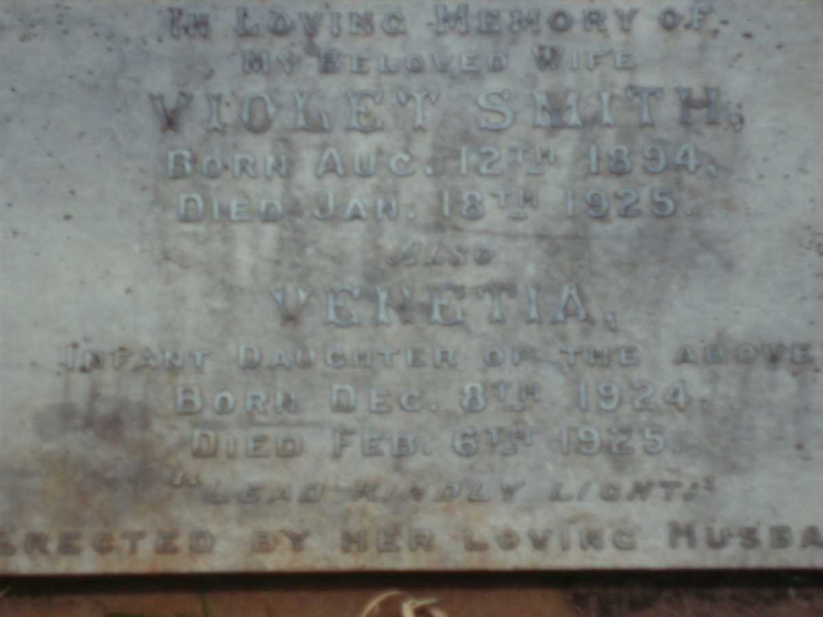 SMITH Violet 1894-1925 :: SMITH Venetia 1924-1925
