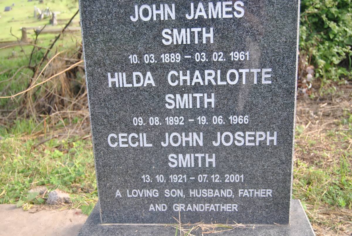 SMITH John James 1889-1961 &amp; Hilda Charlotte 1892-1966 :: SMITH Cecil John Joseph 1921-2001