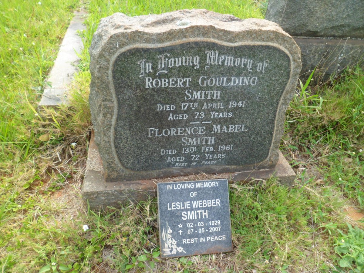 SMITH Robert Goulding -1941 &amp; Florence Mabel -1961 :: SMITH Leslie Webber 1929-2007