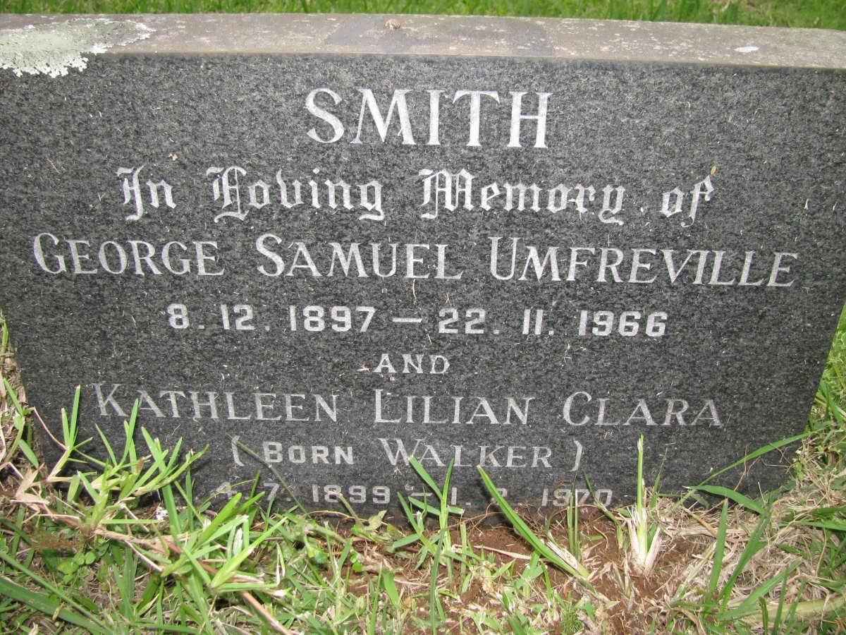 SMITH George Samuel Umfreville 1897-1966 &amp; Kathleen Lilian Clara WALKER 1899-1970