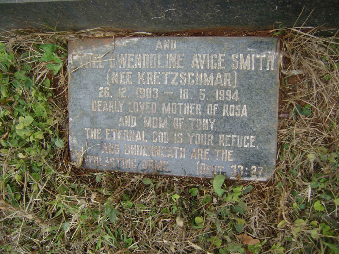 SMITH Ethel Gwendoline Avice nee KRETZSCHMAR 1903-1994