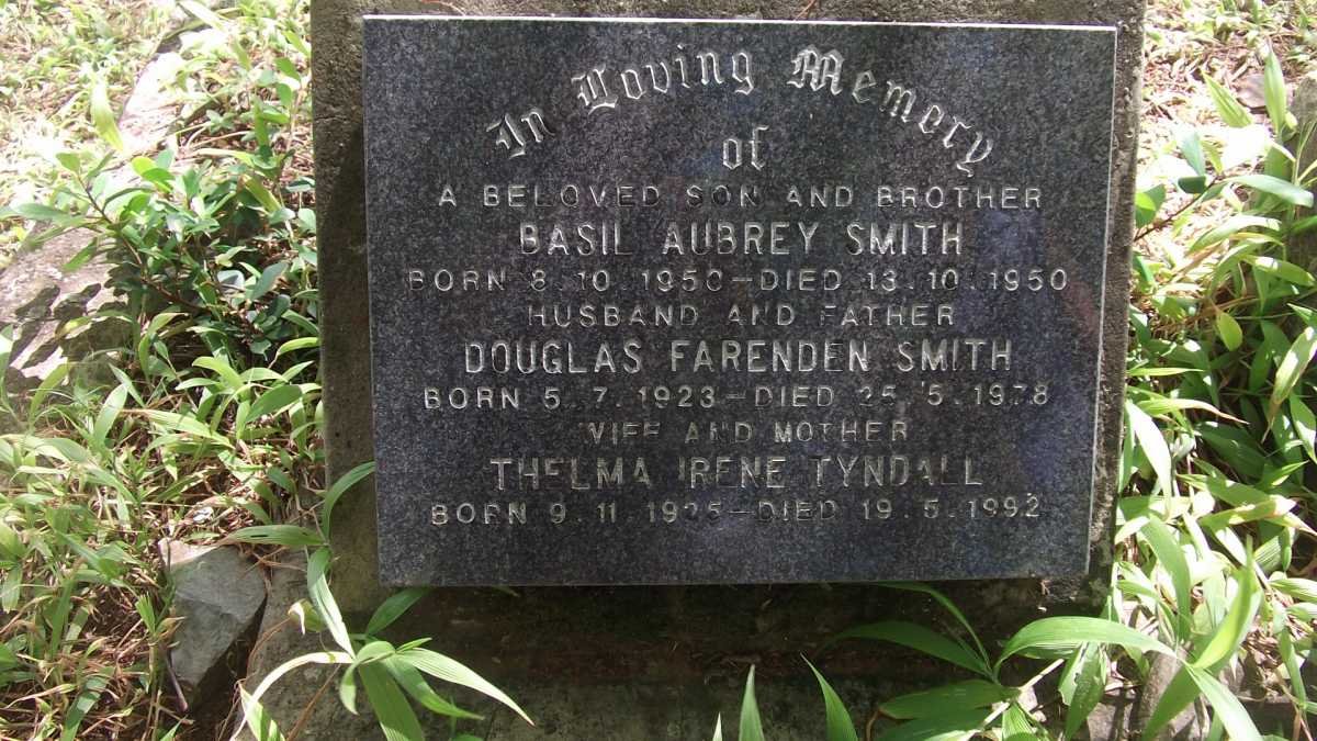 SMITH Douglas Farendin 1923-1978 &amp; Thelma Irene TYNDALL 1925-1992 :: SMITH Basil Aubrey 1950-1950