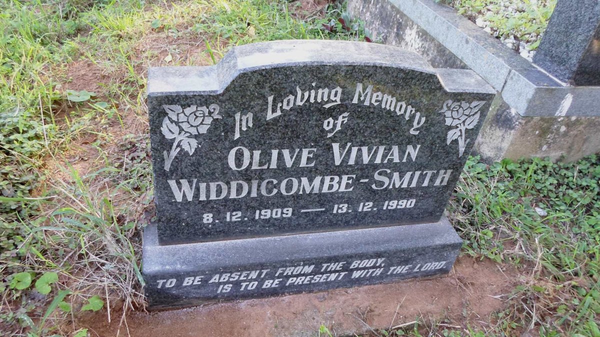 SMITH Olive Vivian, WIDDICOMBE 1909-1990