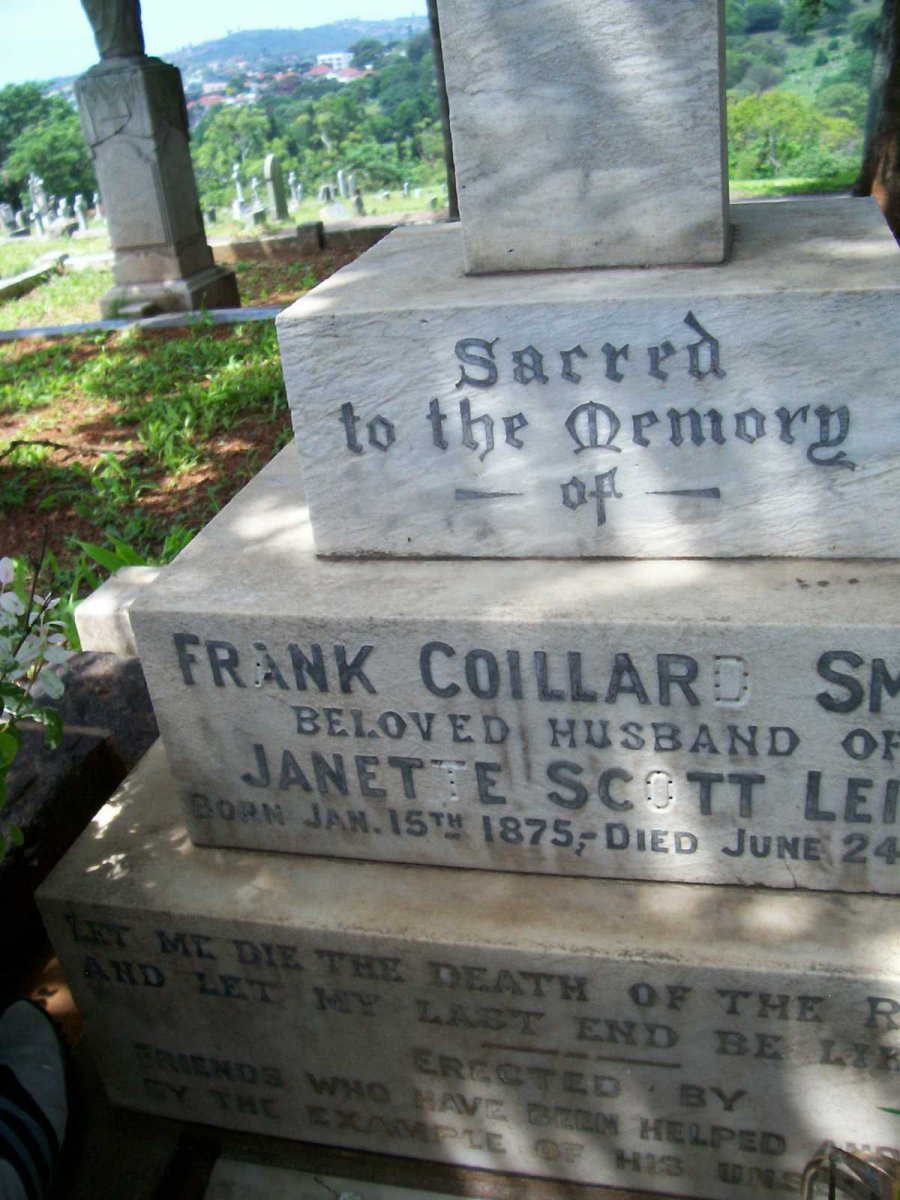 SMITH Frank Coillard 1875-1919 &amp; Janette SCOTT LEITH 1879-1954