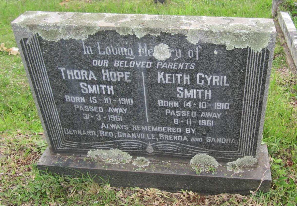SMITH Keith Cyril 1910-1961 &amp; Thora Hope 1910-1961