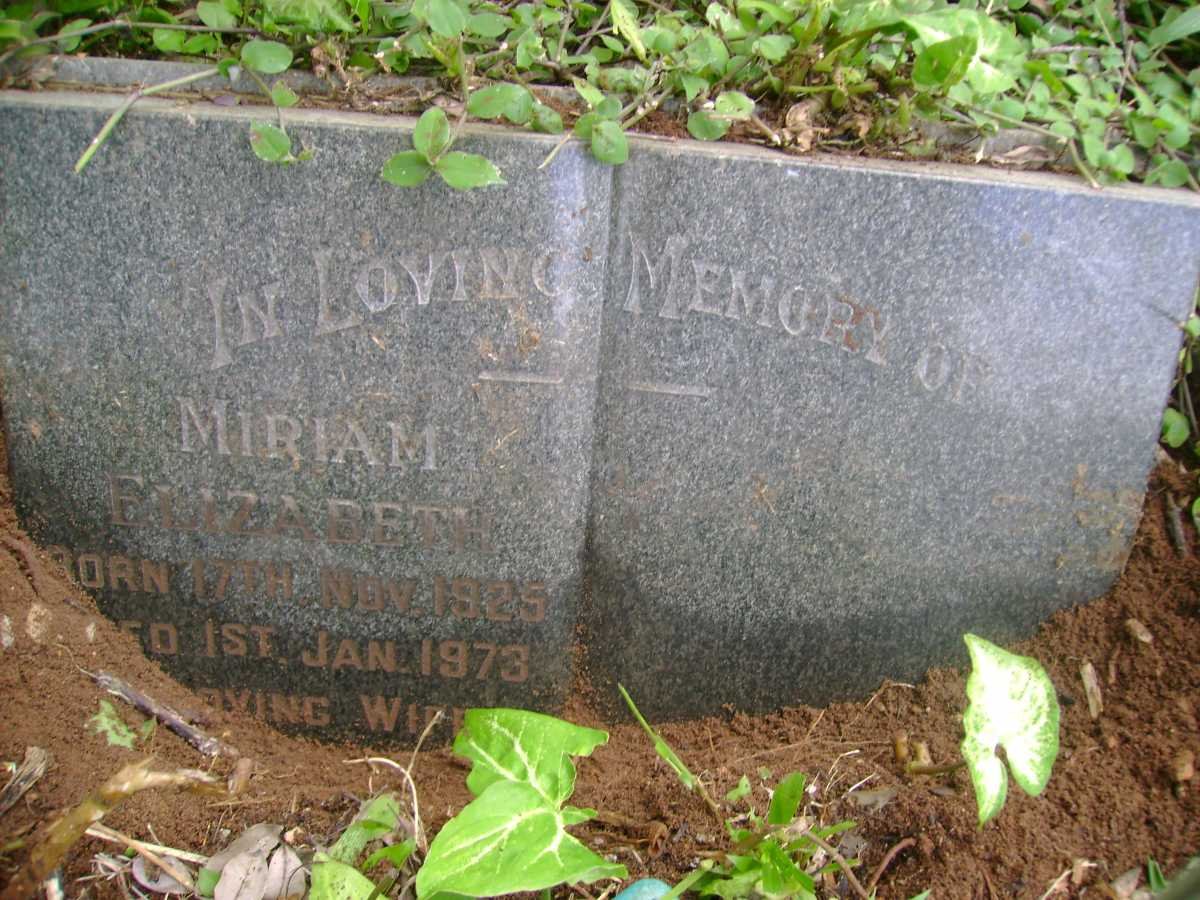 SMITH Miriam Elizabeth 1925-1973
