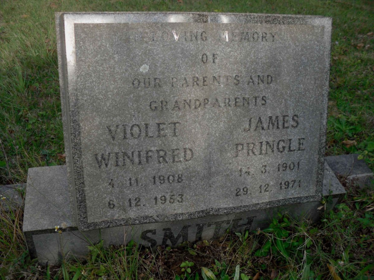 SMITH James Pringle 1901-1971 &amp; Violet Winifred 1908-1953