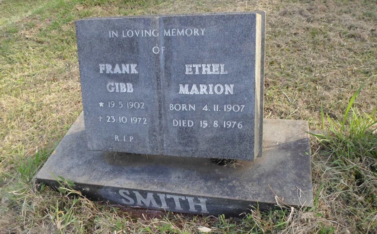 SMITH Frank Gibb 1902-1972 &amp; Ethel Marion 1907-1976