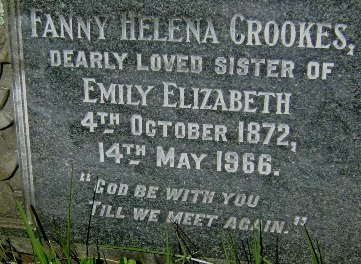 CROOKES Fanny Helena 1872-1966