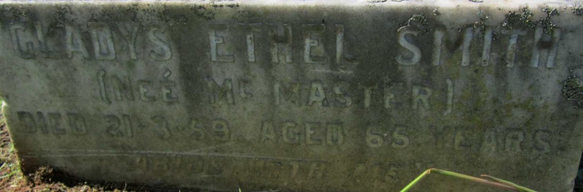SMITH Gladys Ethel nee McMASTER -1959