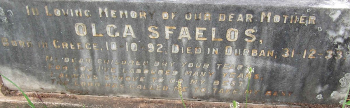 SFAELOS Olga 1892-1933