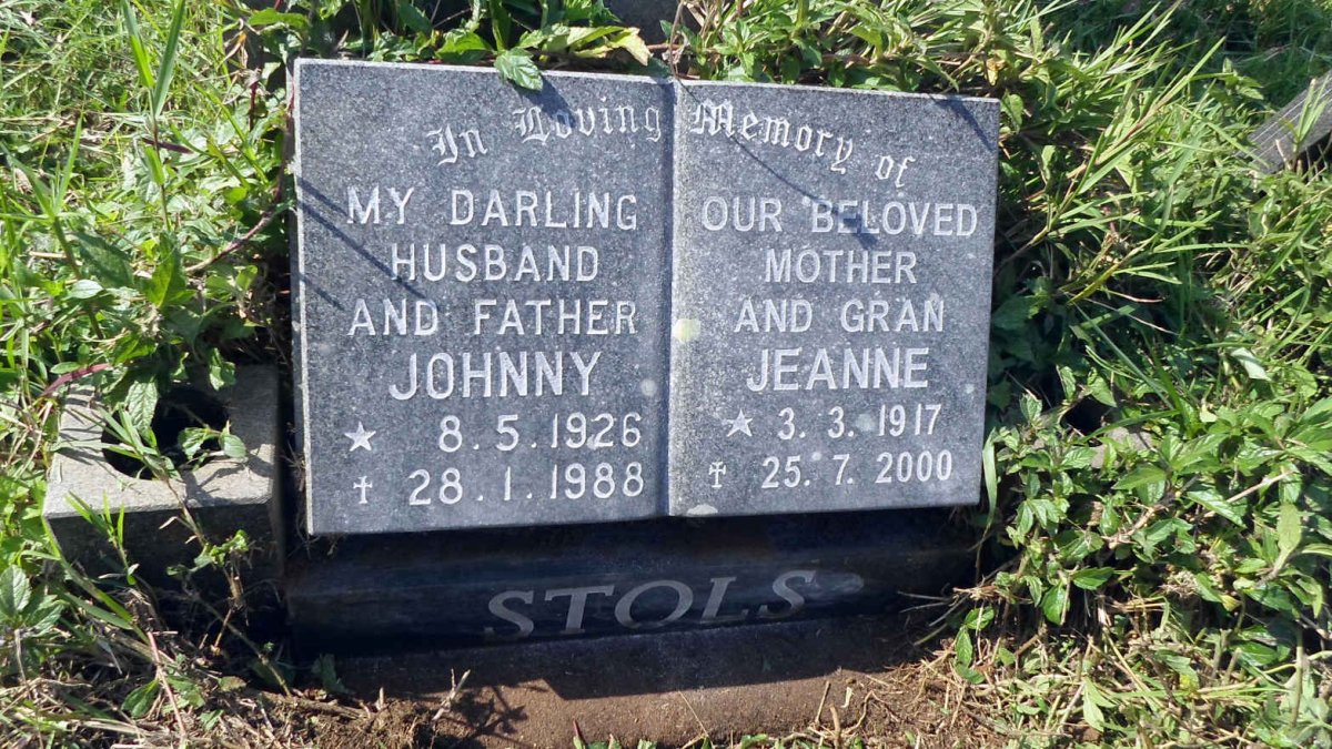 STOLS Johnny 1926-1988 &amp; Jeanne 1917-2000