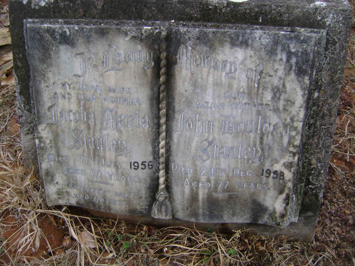 STANLEY John Boulden -1958 &amp; Jacoba Maria -1956