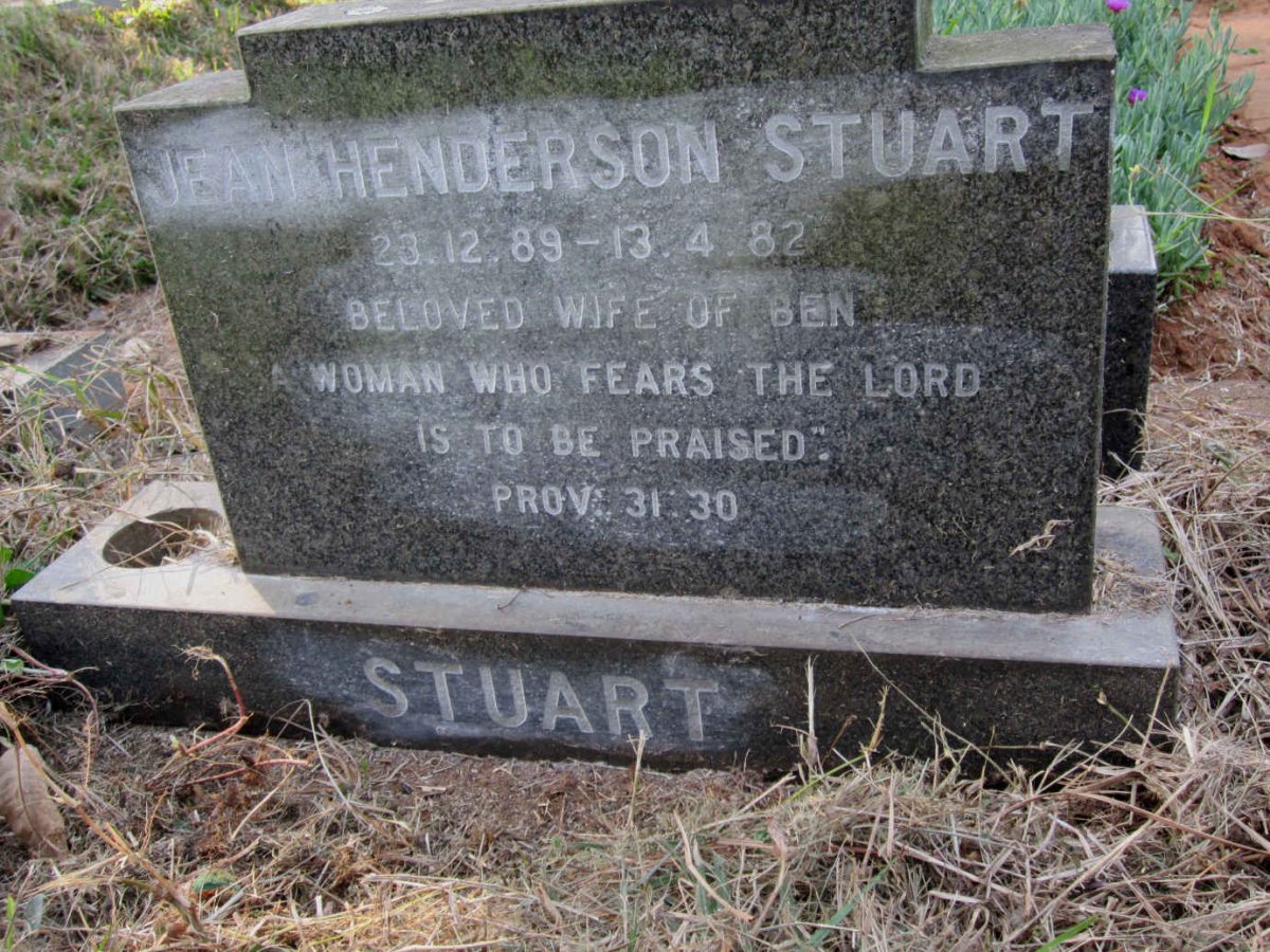 STUART Jean Henderson 1889-1982