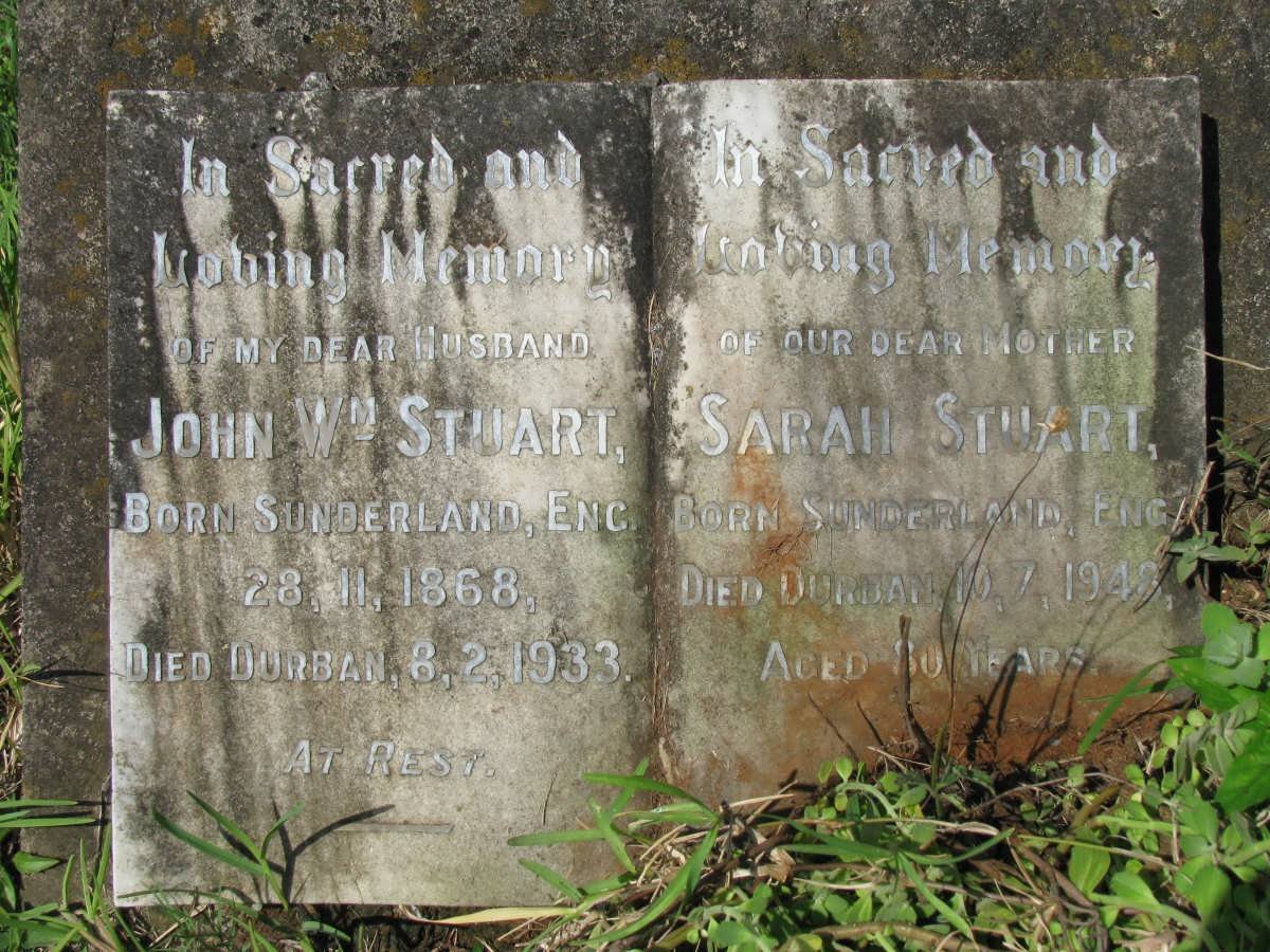 STUART John Wm. 1868-1933 &amp; Sarah -1948