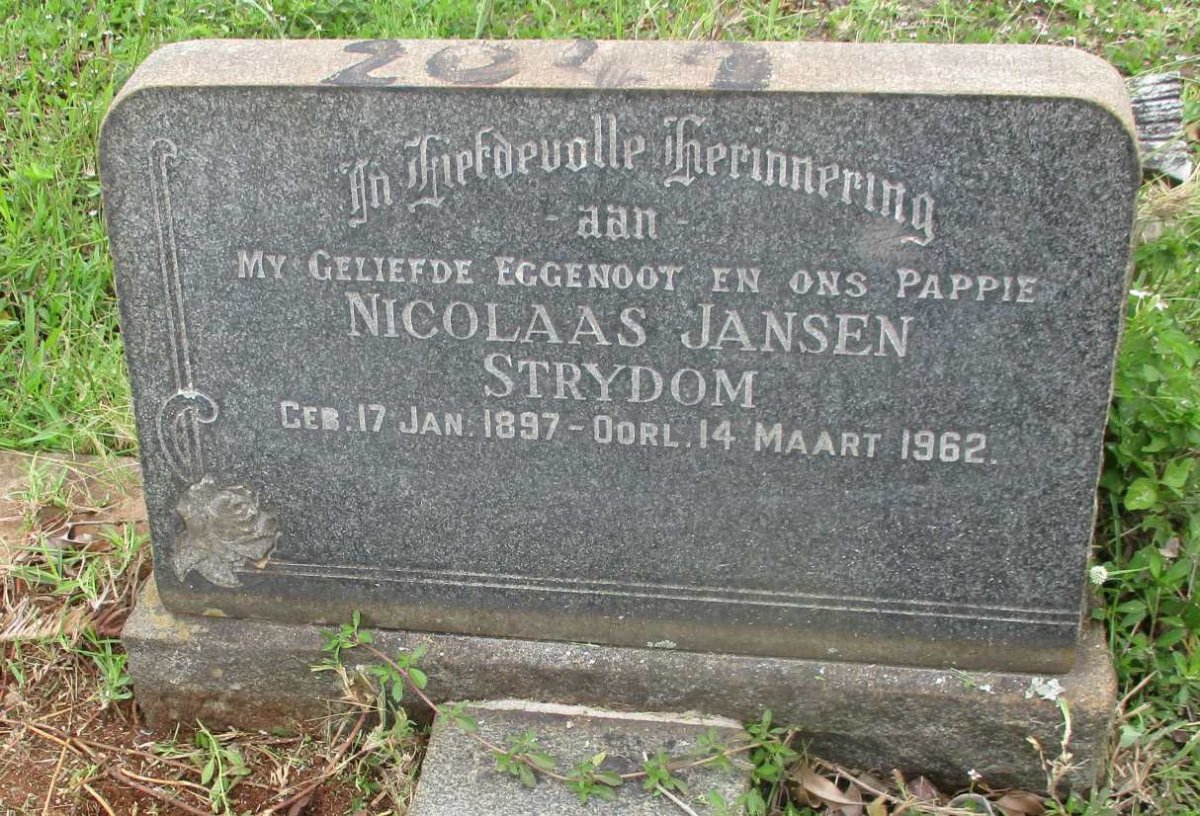 STRYDOM Nicolaas Jansen 1897-1962
