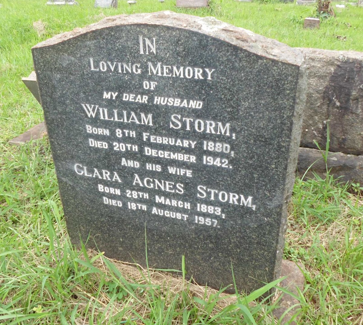 STORM William 1880-1942 &amp; Clara Agnes 1883-1957