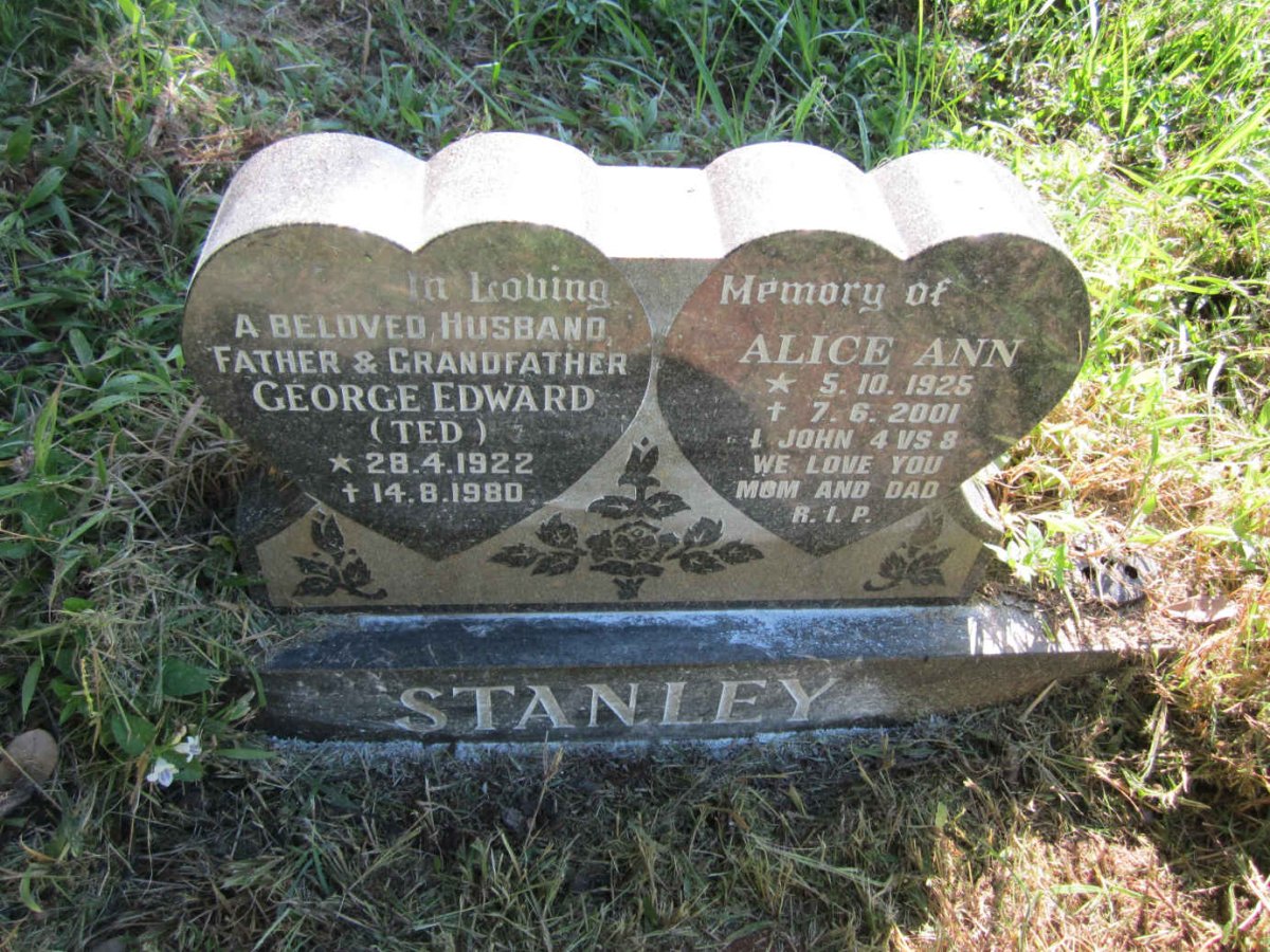 STANLEY George Edward 1922-1980 &amp; Alice Ann 1925-2001