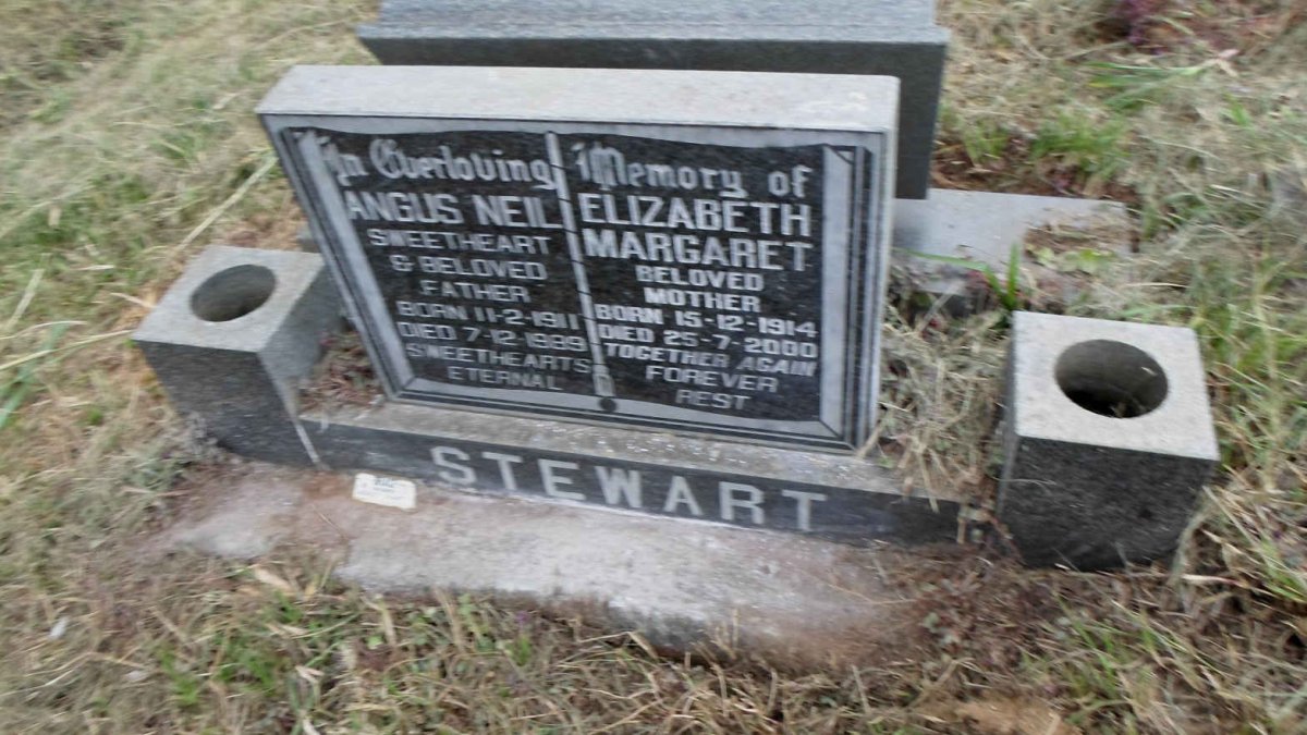 STEWART Angus Neil 1911-1989 &amp; Elizabeth Margaret 1914-2000