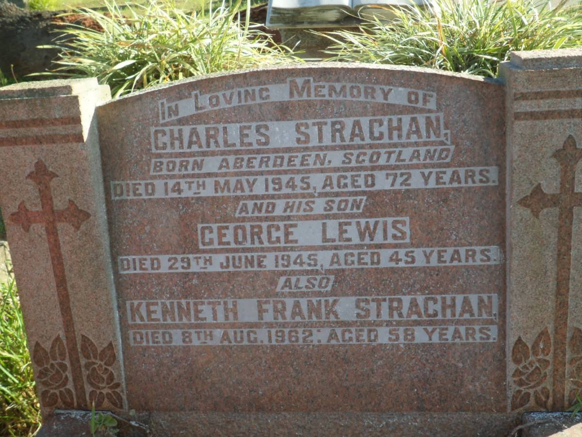 STRACHAN Charles -1945 :: STRACHAN George Lewis -1945 :: STRACHAN Kenneth Frank -1962