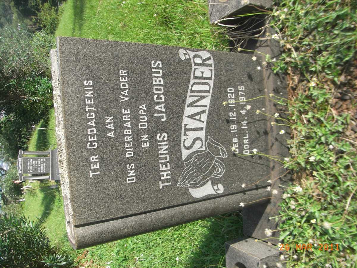 STANDER Theunis Jacobus 1920-1975