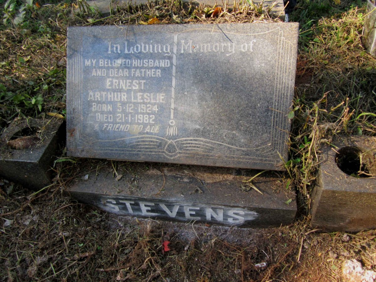 STEVENS Ernest Arthur Leslie 1924-1982