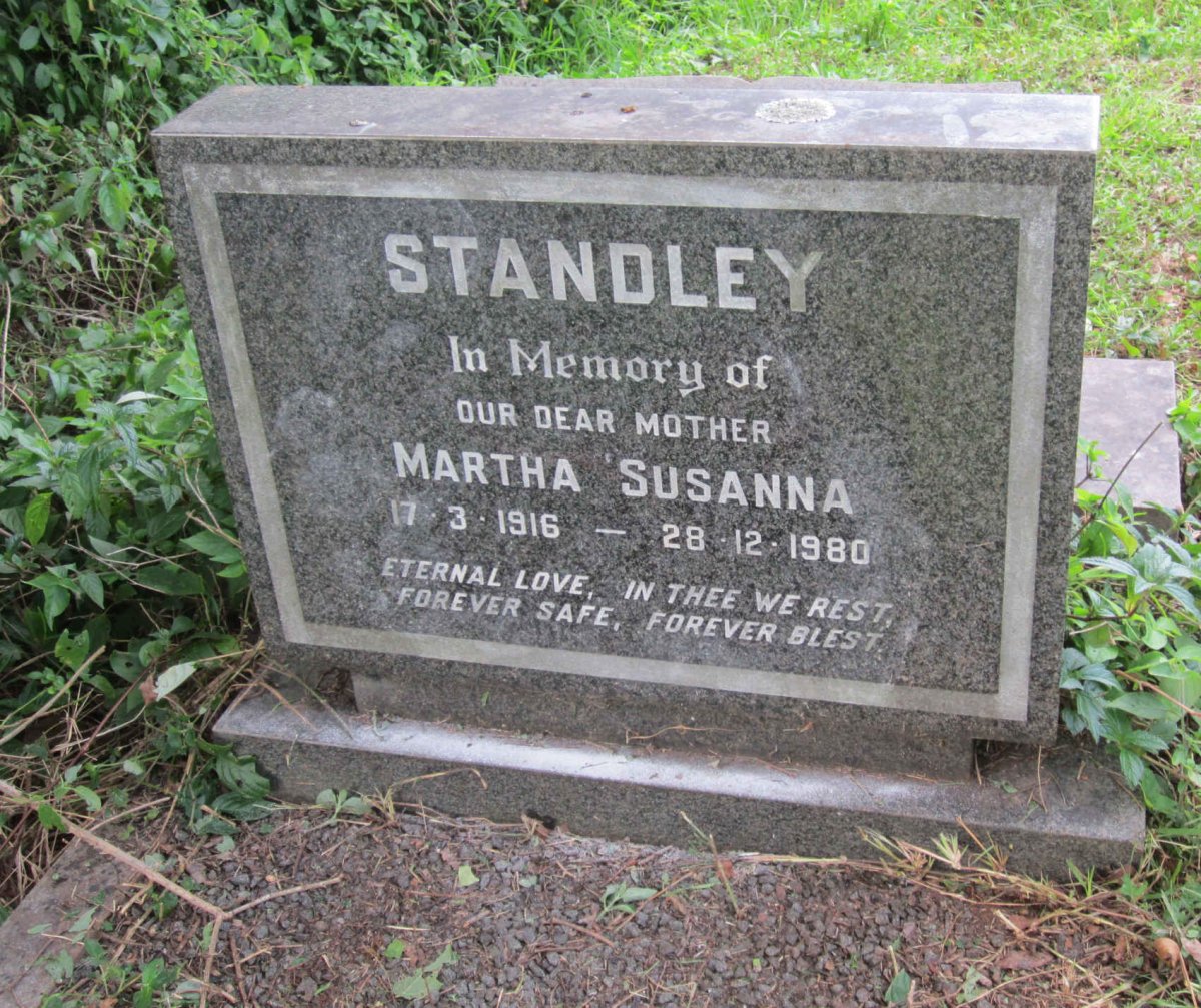 STANDLEY Martha Susanna 1916-1980