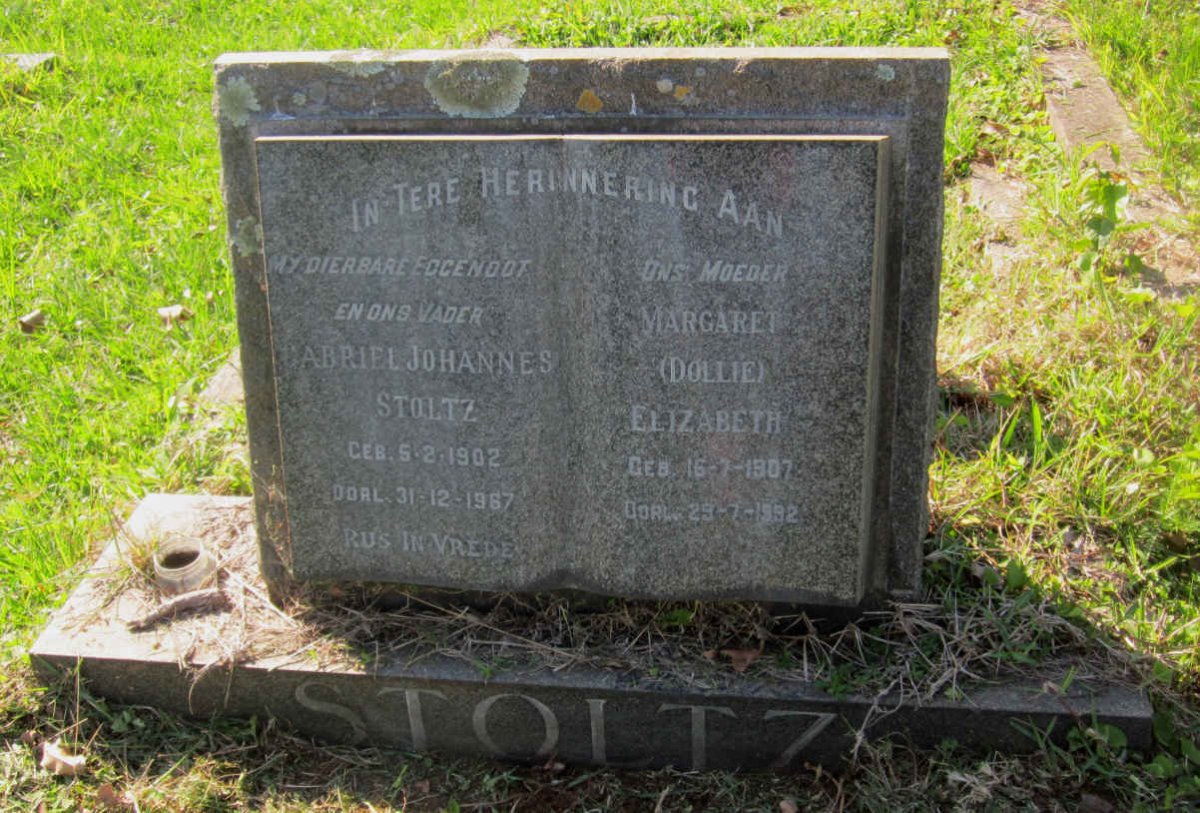 STOLTZ Gabriel Johannes 1902-1967 &amp; Margaret Elizabeth 1907-1992
