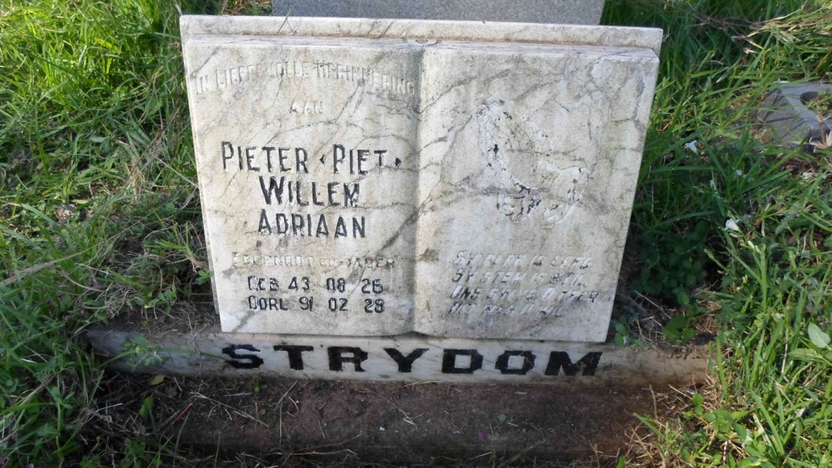 STRYDOM Pieter Piet Willem Adriaan 1943-1991