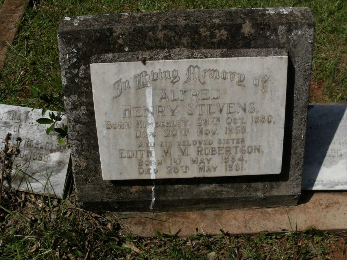 STEVENS Alfred Henry 1880-1958 :: ROBERTSON Edith M.M. 1884-1961