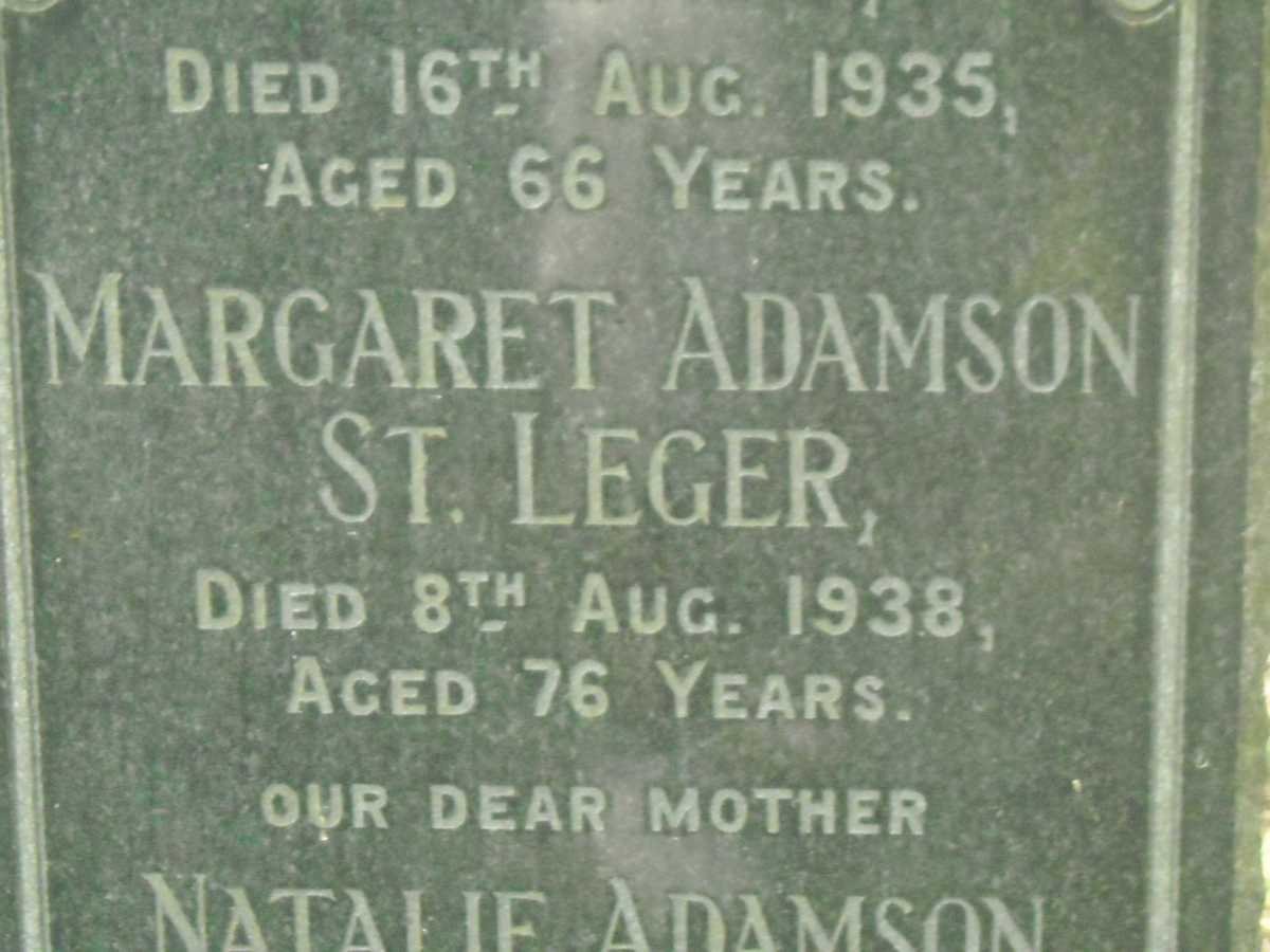 ST. LEGER Charles Louis -1935 &amp; Margaret Adamson -1938