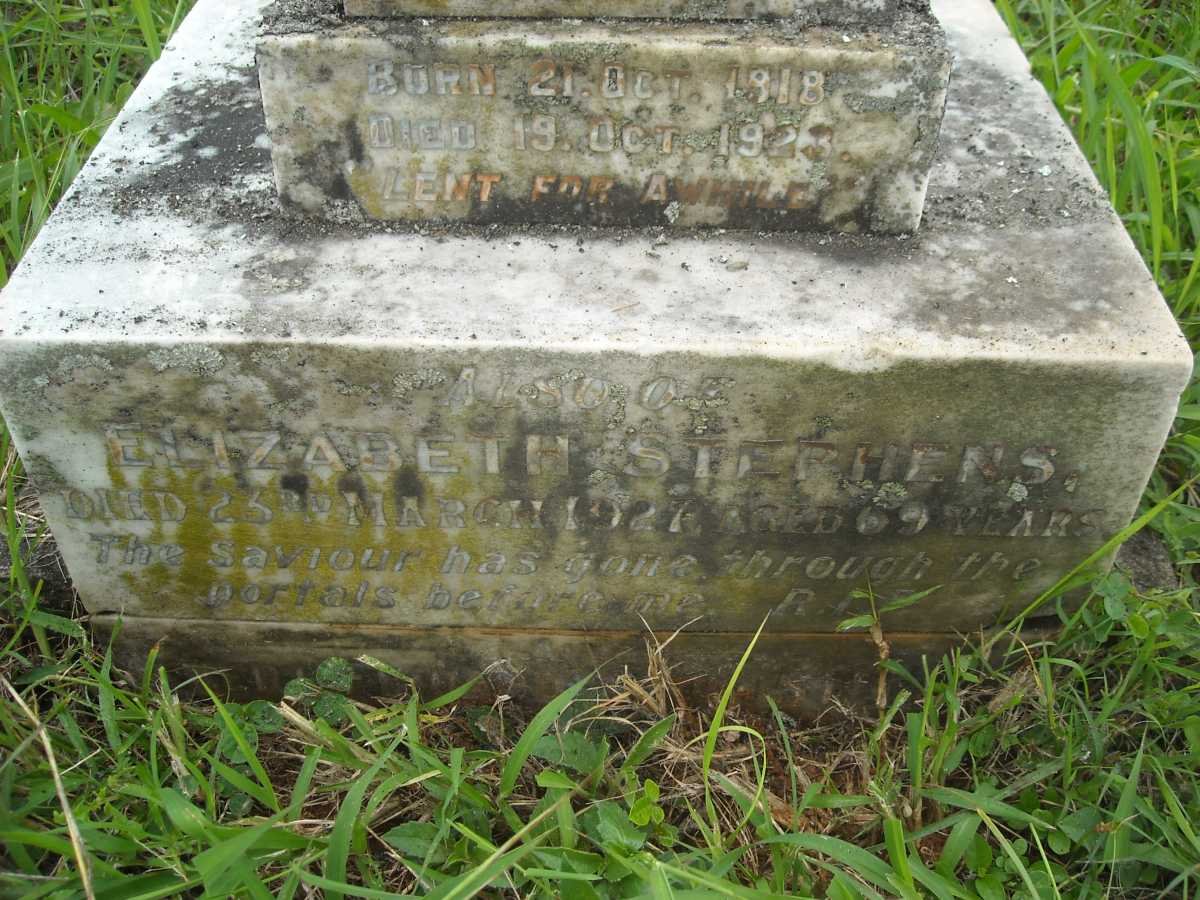 STEPHENS Hazel Iris 1918-1923 :: STEPHENS Elizabeth -1927