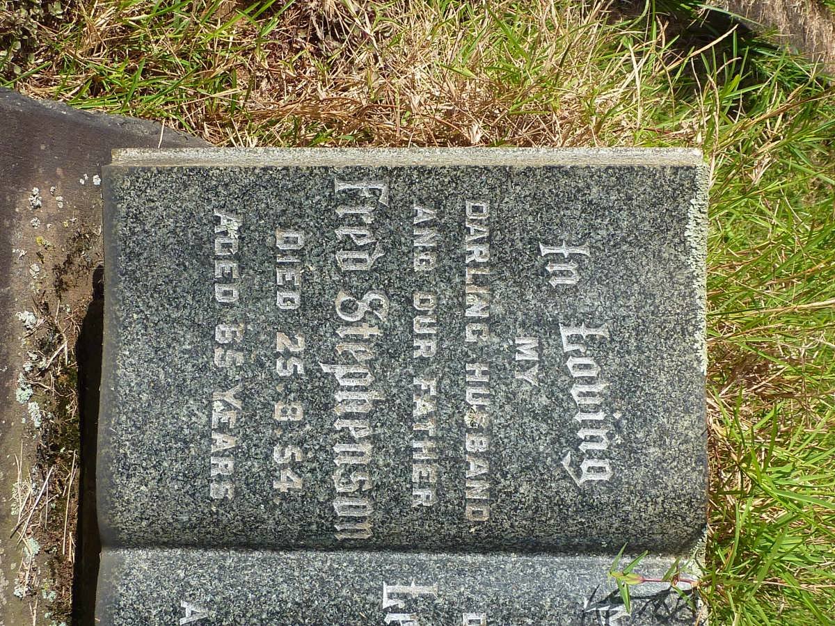STEPHENSON Fred -1954 &amp; Leonora Caroline -1968