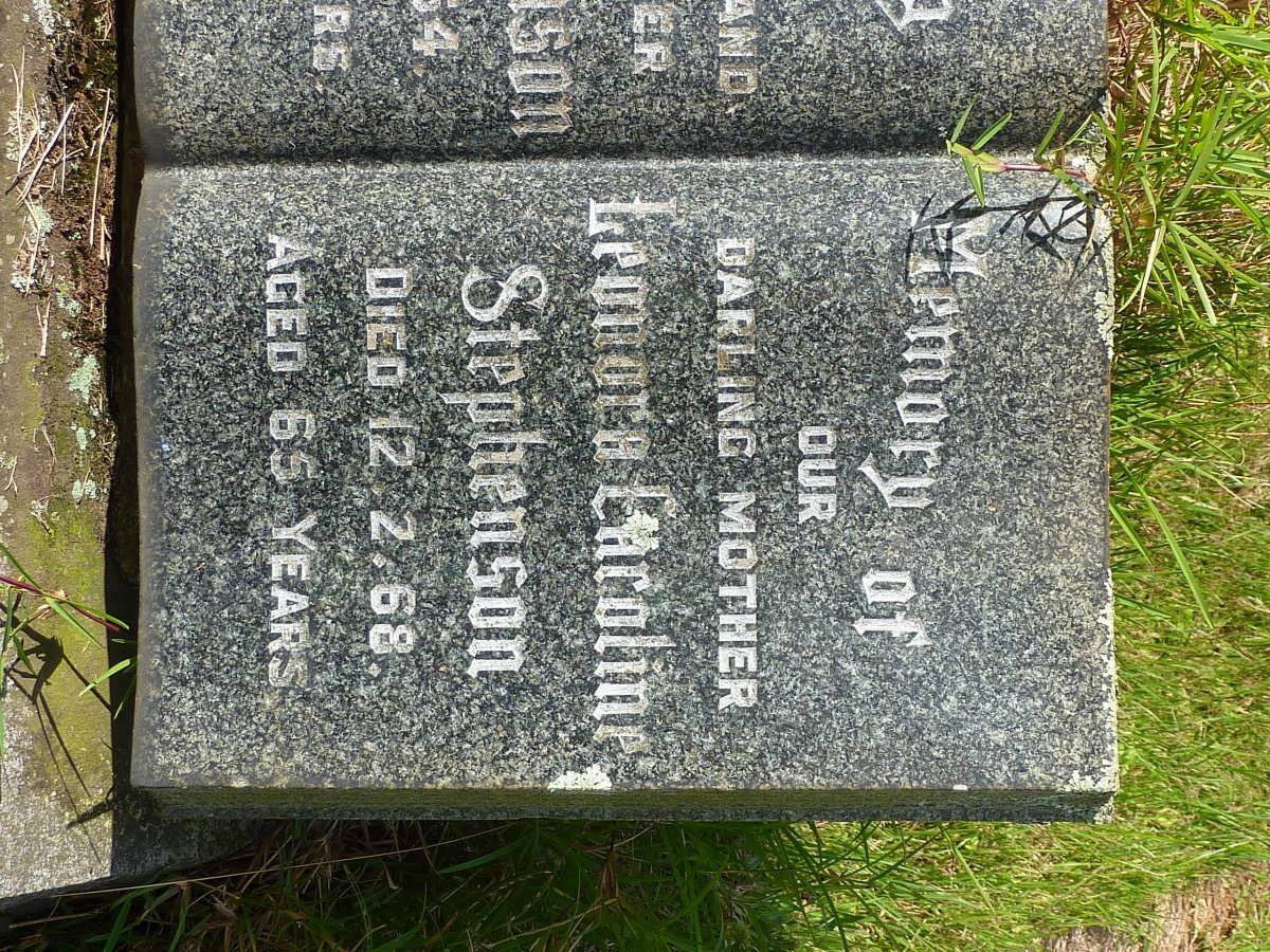 STEPHENSON Fred -1954 &amp; Leonora Caroline -1968