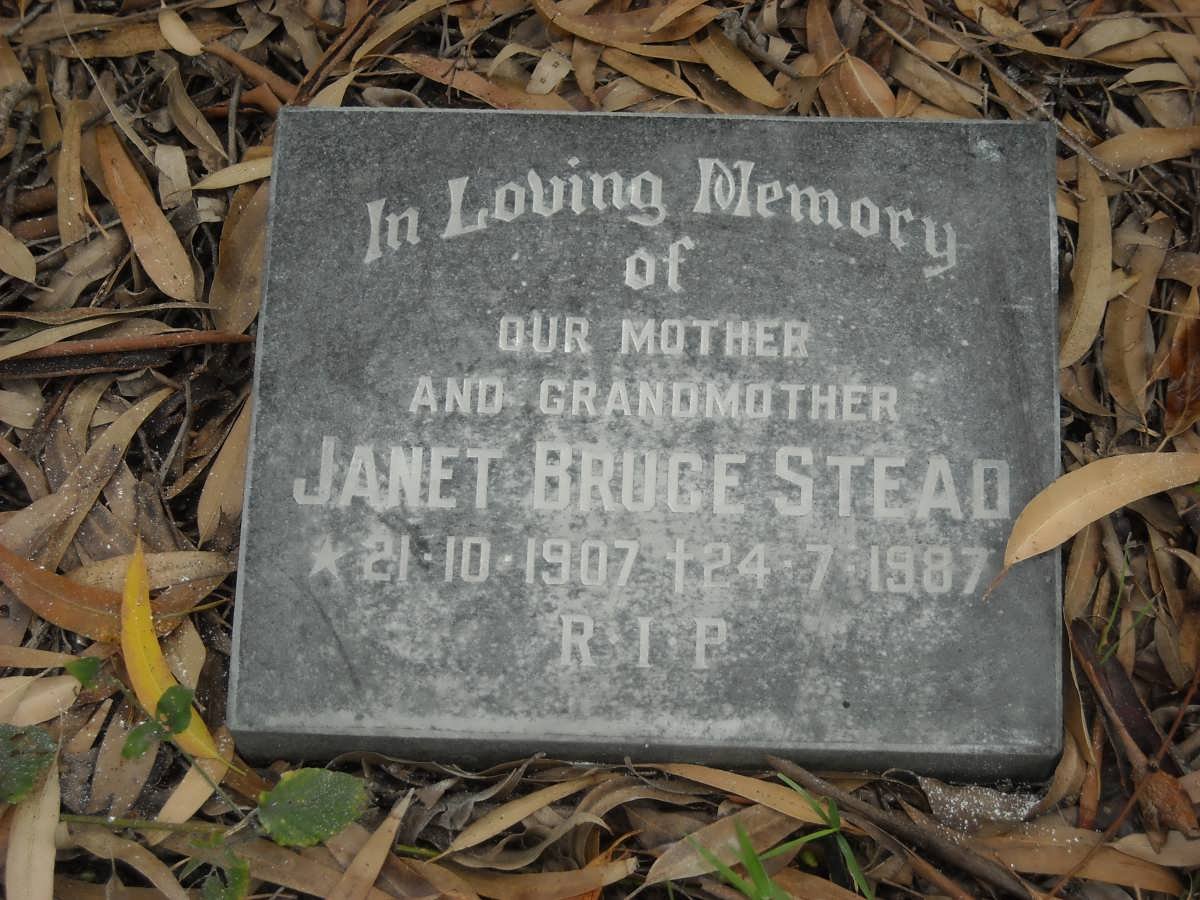 STEAD Eric Sydney 1906-1961 &amp; Janet Bruce 1907-1987