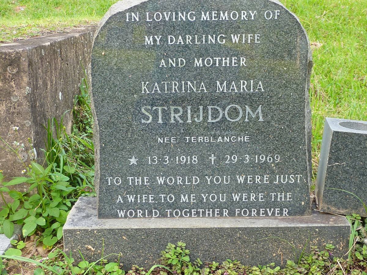 STRIJDOM Michael Stephanus 1907-1993 &amp; Katrina Maria TERBLANCHE 1918-1969