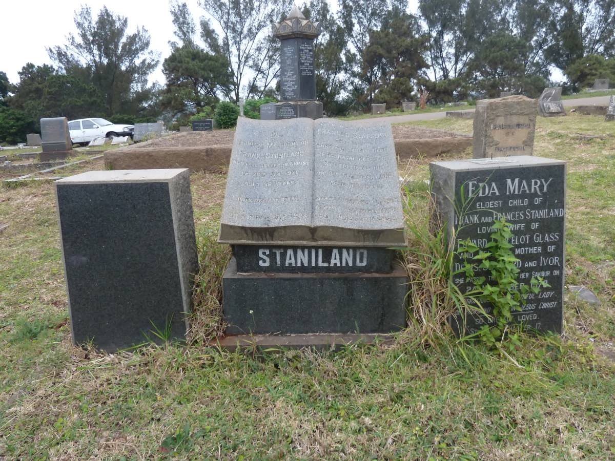 STANILAND Frank 1860-1926 &amp; Frances Stafford 1868-1963 :: GLASS Eda Mary -1979