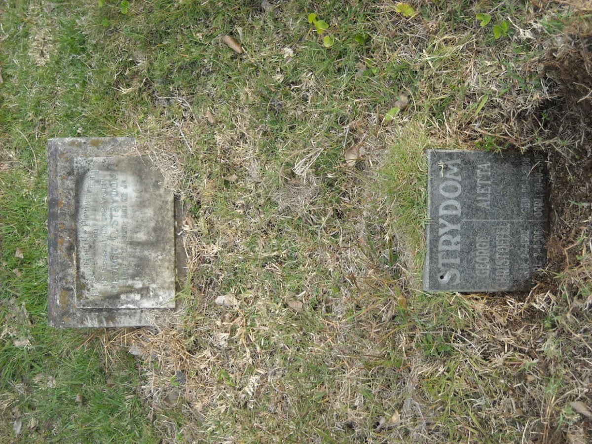 STRYDOM George Christoffel 1902-1963 &amp; Aletta 1908-1996