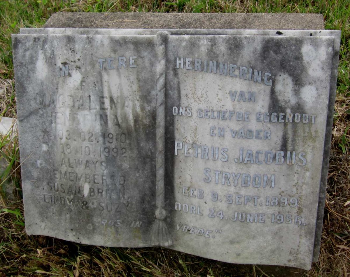 STRYDOM Petrus Jacobus 1899-1956 &amp; Magdalena Hendrina 1910-1992
