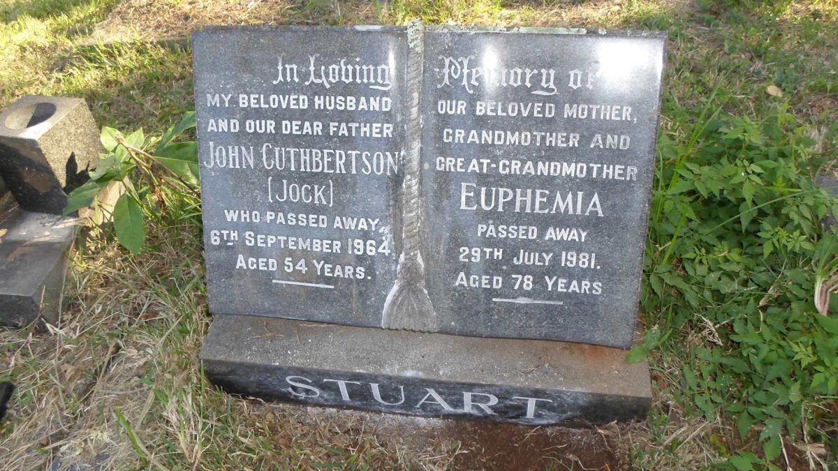 STUART John Cuthbertson -1964 &amp; Euphemia -1981