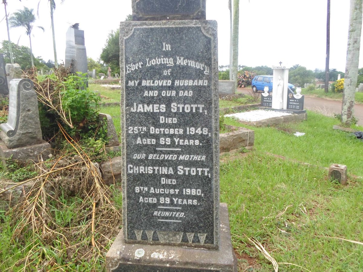STOTT James -1948 &amp; Christina -1980
