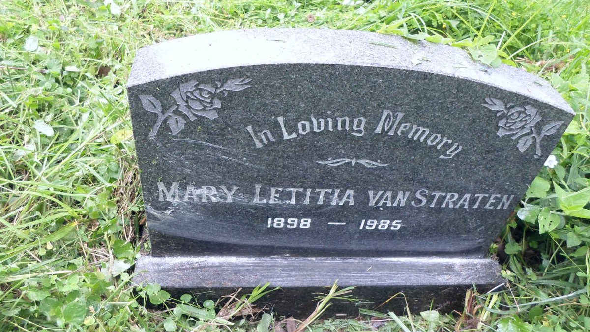 STRATEN Mary Letitia, van 1898-1985