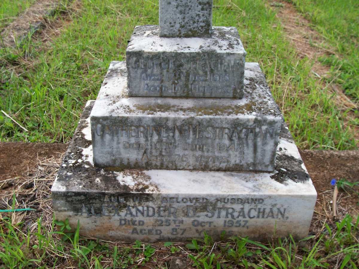 STRACHAN George -1913 &amp; Catherine N.M. -1947 &amp; Alexander D. -1957