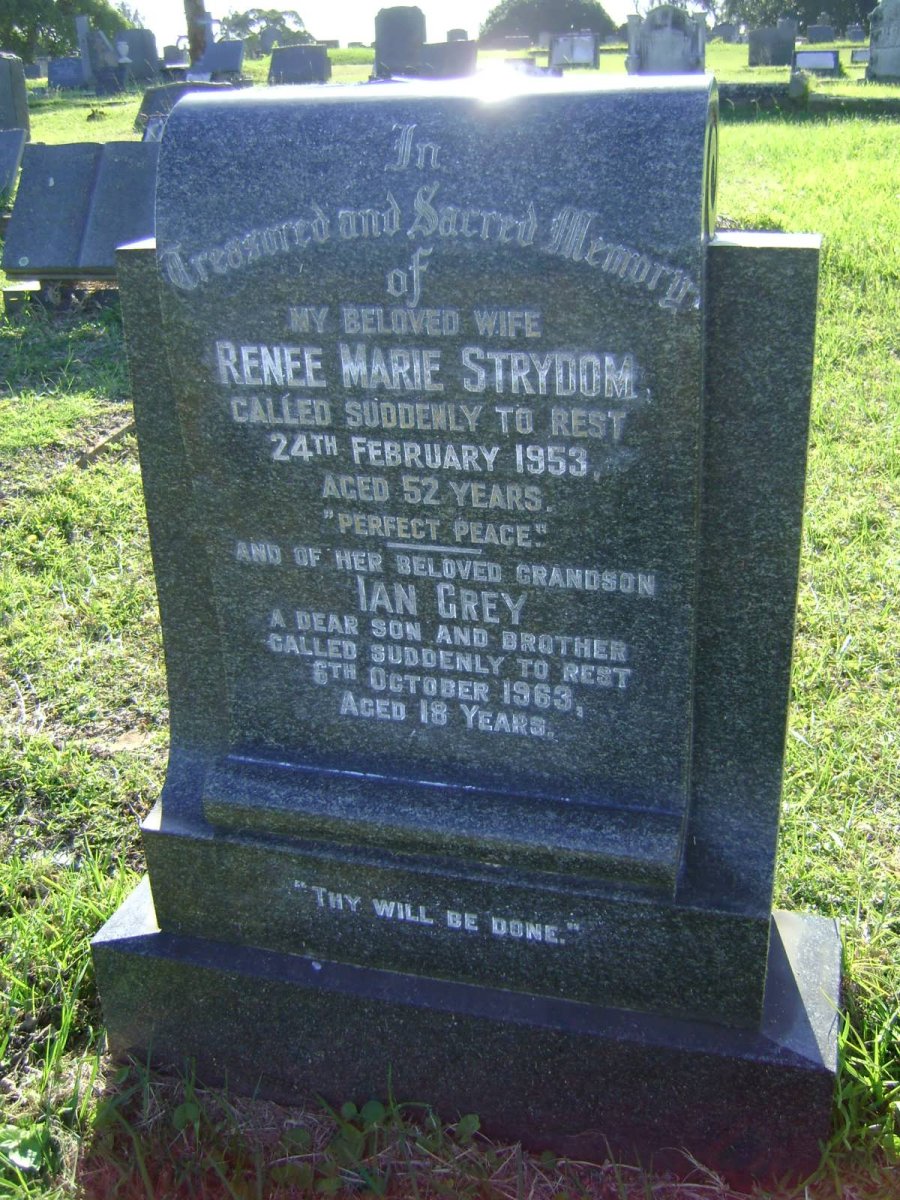 STRYDOM Renee Marie -1953 :: GREY Ian -1963