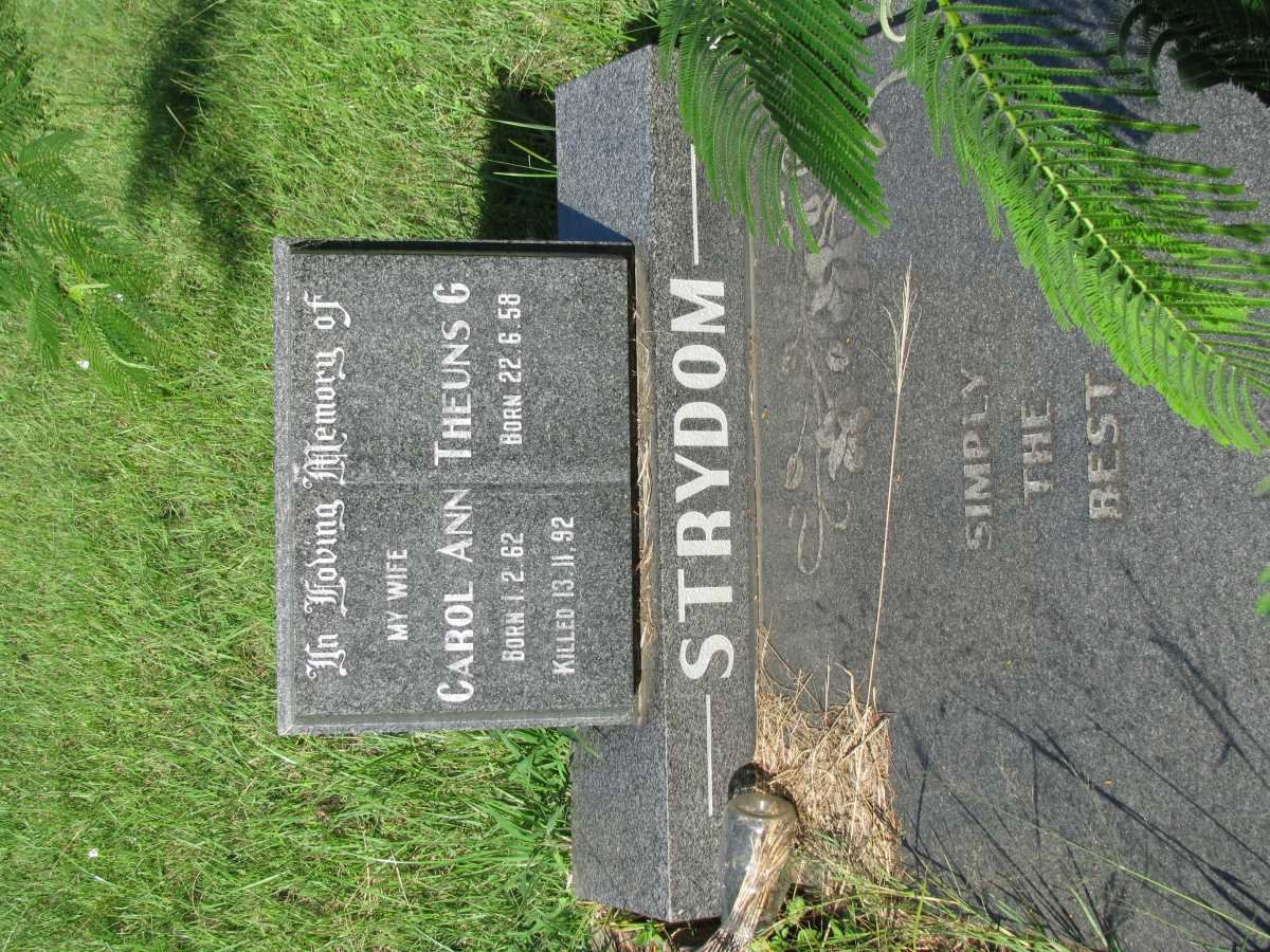 STRYDOM Theuns G. 1958- &amp; Carol Ann 1962-1992