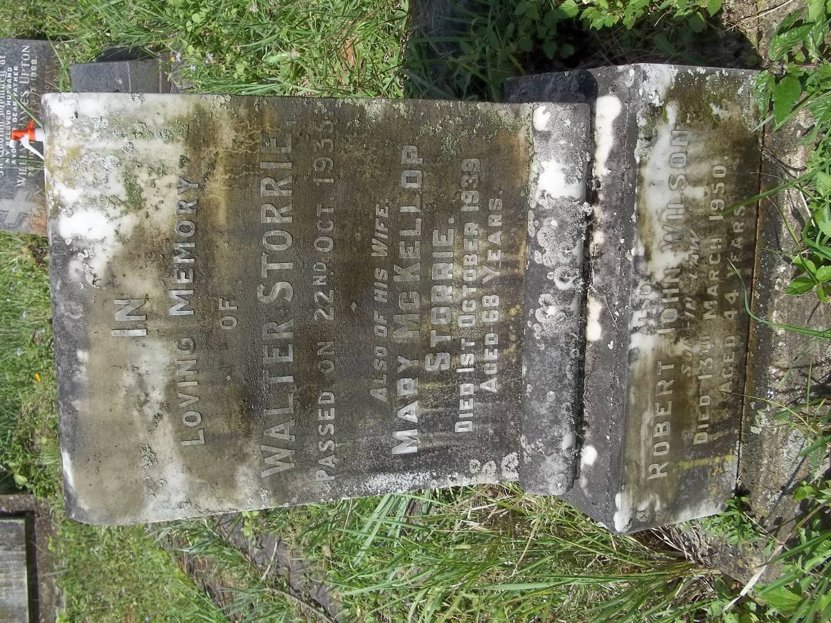 STORRIE Walter -1935 &amp; Mary McKellop -1939 :: WILSON Robert John -1950