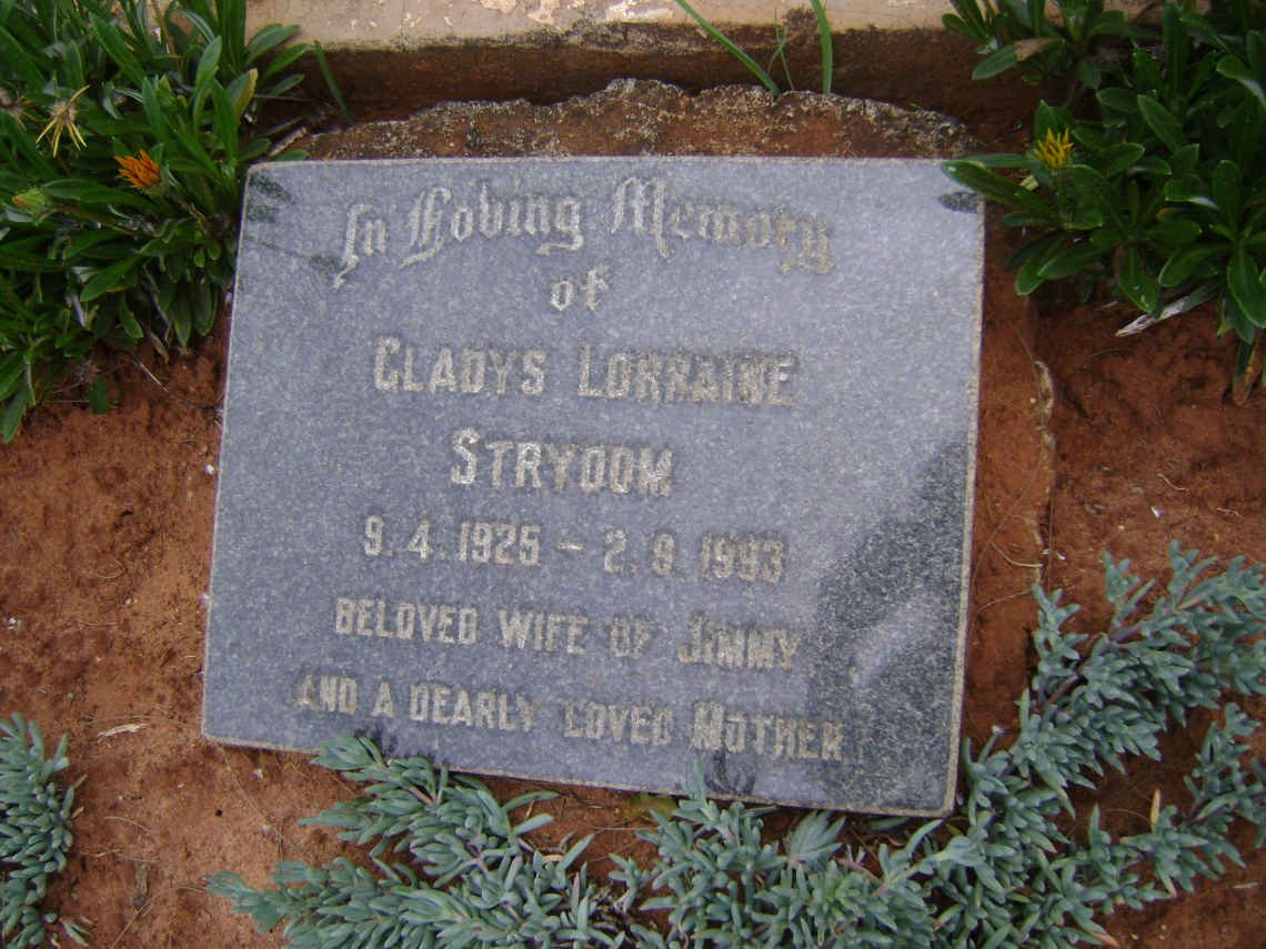 STRYDOM Gladys Lorraine 1925-1993
